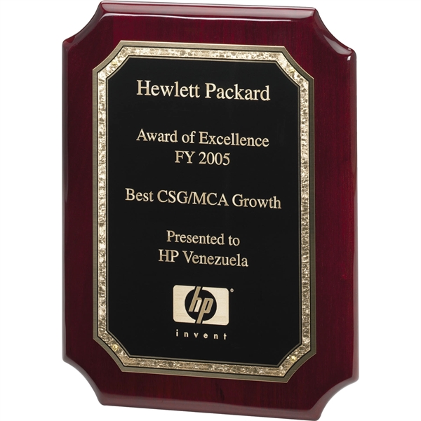 Wood Plaque with Notched Corners