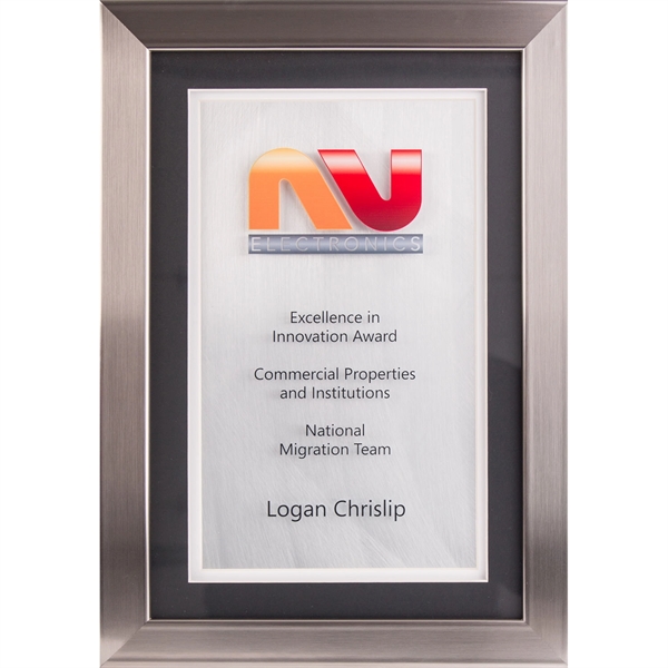 Silver Wood Framed Award