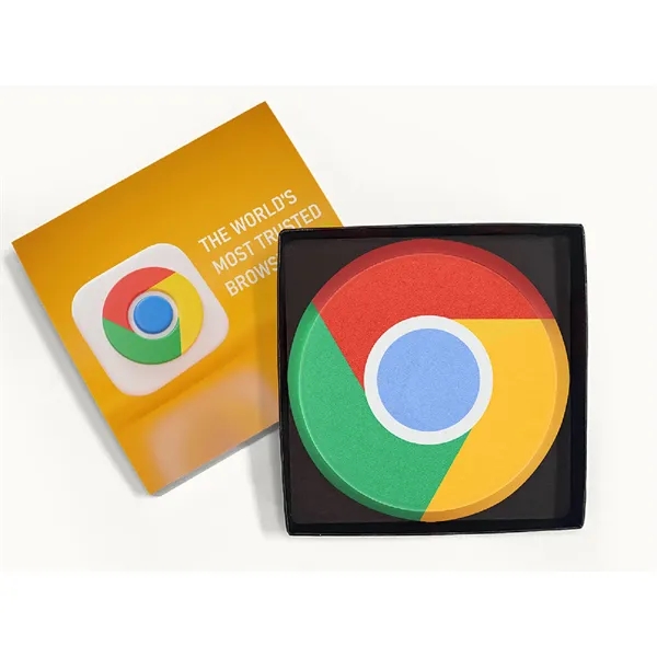 4"x4" Full Color White Chocolate w/ Classic Custom Packaging