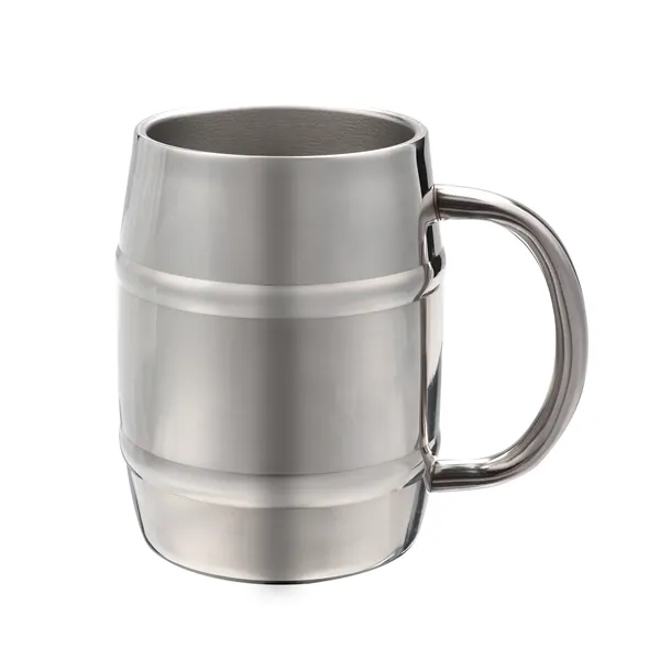 14oz Double Wall Stainless Steel Beer Cup W/ Handle