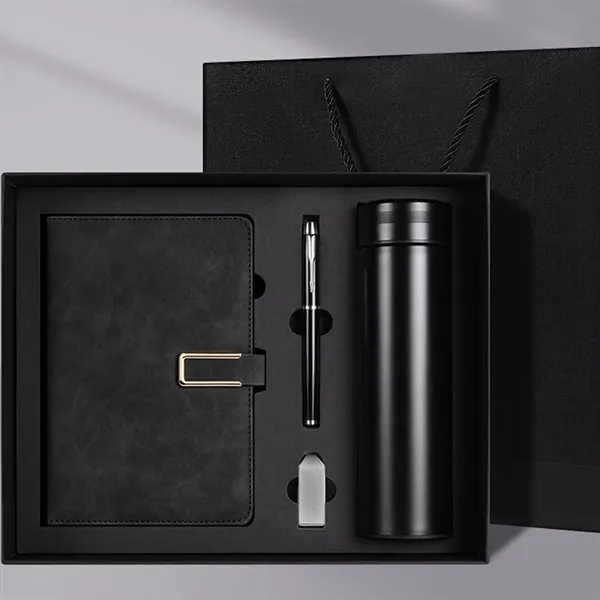 Luxurious Gift Set: A5 PU Notebook, Thermos, USB & Pen