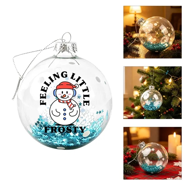 Full Color Glass Christmas Ball Ornament Holiday Decor