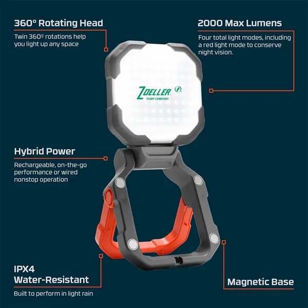 NEBO® Omni Axis 2K Work Light & Power Bank