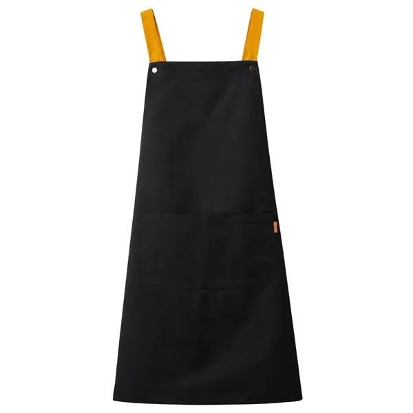 14 oz. Canvas Kitchen Apron w/ Brown shoulder Strap