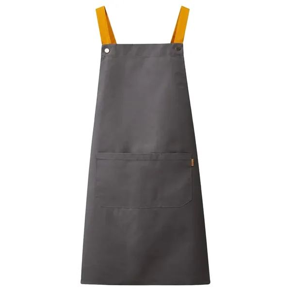 14 oz. Canvas Kitchen Apron w/ Brown shoulder Strap
