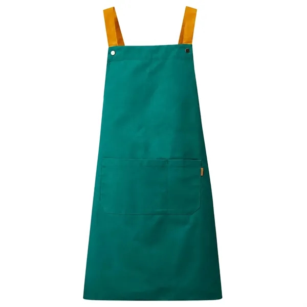 14 oz. Canvas Kitchen Apron w/ Brown shoulder Strap