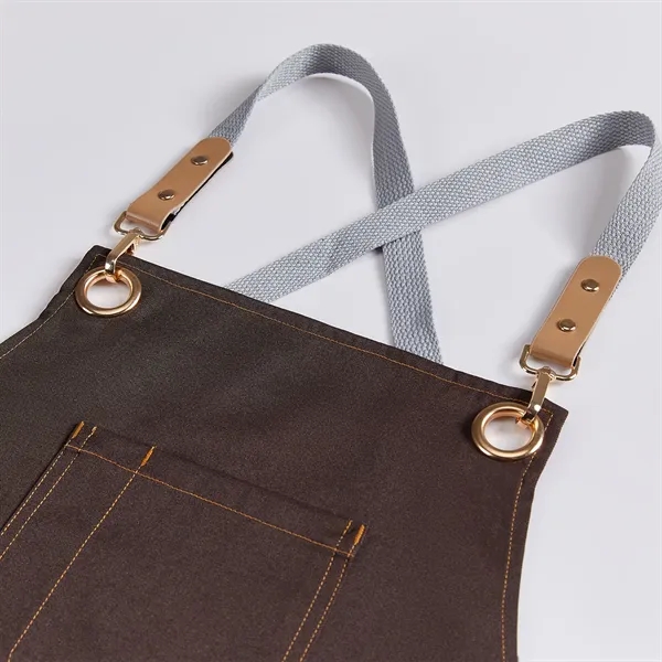 14 oz Canvas Kitchen Apron w/ Detachable Strap & Pockets