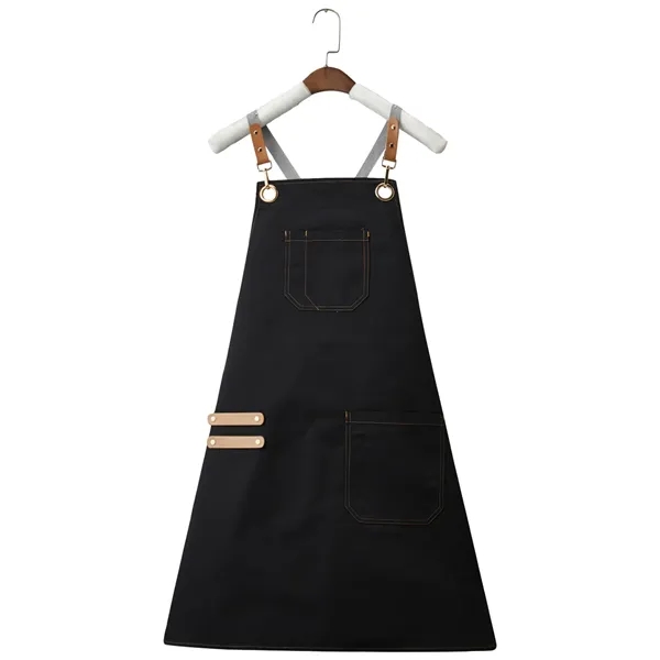 14 oz Canvas Kitchen Apron w/ Detachable Strap & Pockets