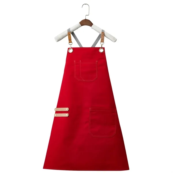 14 oz Canvas Kitchen Apron w/ Detachable Strap & Pockets