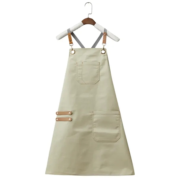 14 oz Canvas Kitchen Apron w/ Detachable Strap & Pockets
