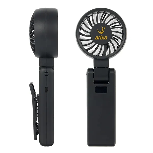 Custom Purl High Speed Rotatable Handheld Fan With Clip