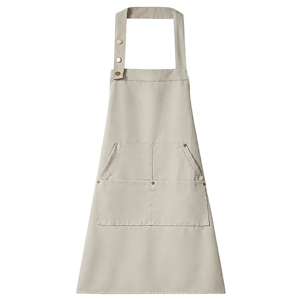 13 oz. Canvas Kitchen Apron w/ Buttons & 2 front pockets