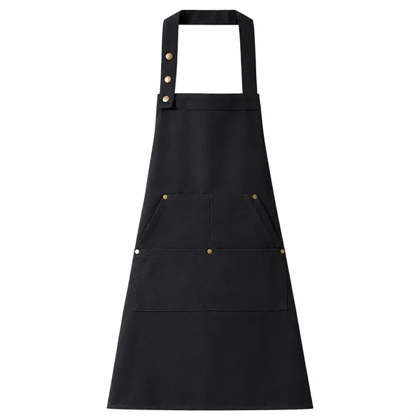 13 oz. Canvas Kitchen Apron w/ Buttons & 2 front pockets