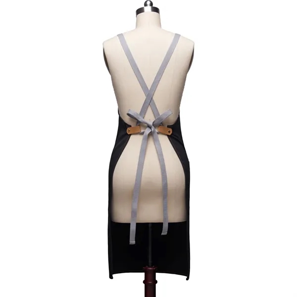 14 oz Thick Canvas Kitchen Apron w/ Cross Straps & 3 Pockets