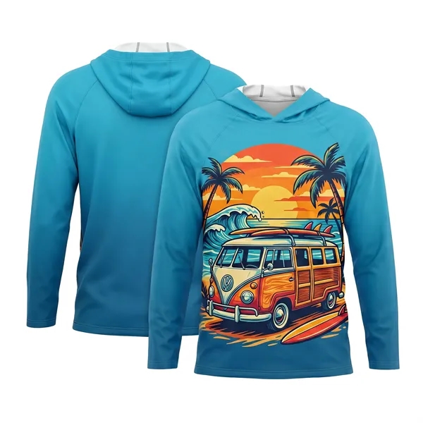 Unisex Dye Sublimation Performance Long Sleeve Hoodie