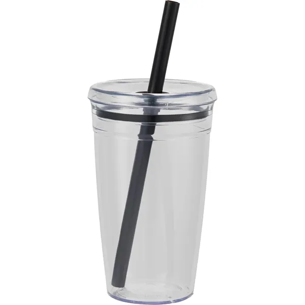 Custom Anna Recycled Acrylic Tumbler w/ Straw 15oz