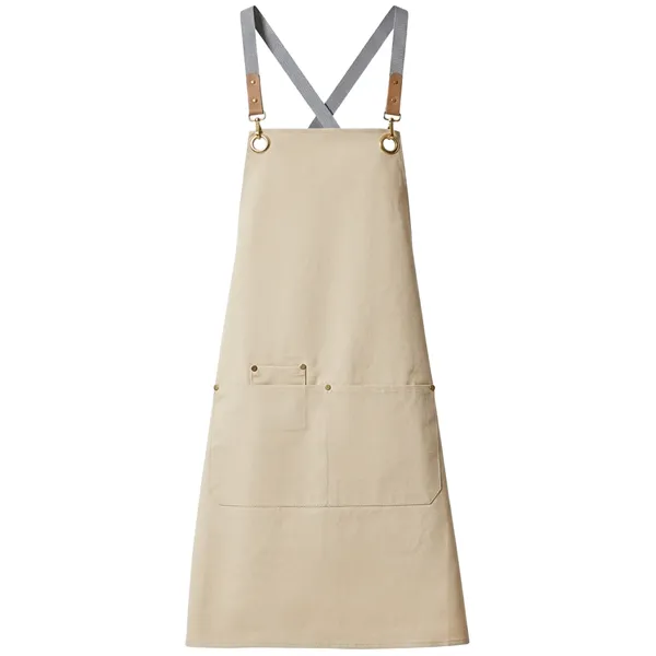 100% Cotton Canvas Kitchen Aprons w/ Detachable cross straps
