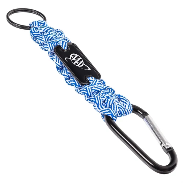 Carabiner Box Knot Braided Key Chain with Keyring