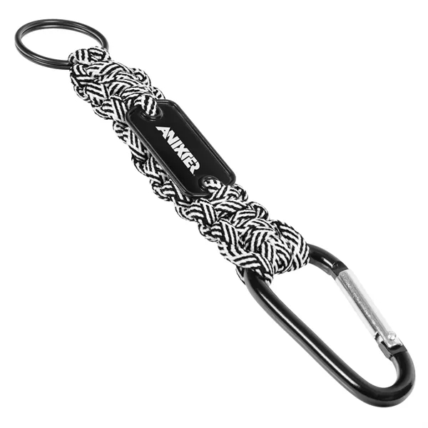 Carabiner Box Knot Braided Key Chain with Keyring
