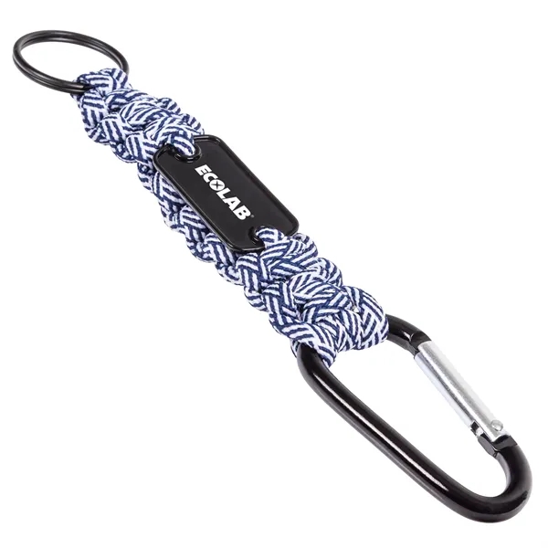 Carabiner Box Knot Braided Key Chain with Keyring