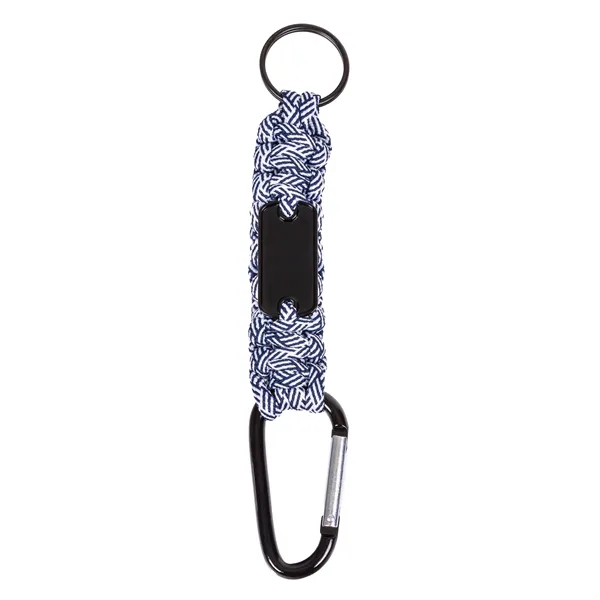 Carabiner Box Knot Braided Key Chain with Keyring