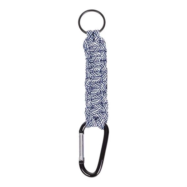 Carabiner Box Knot Braided Key Chain with Keyring