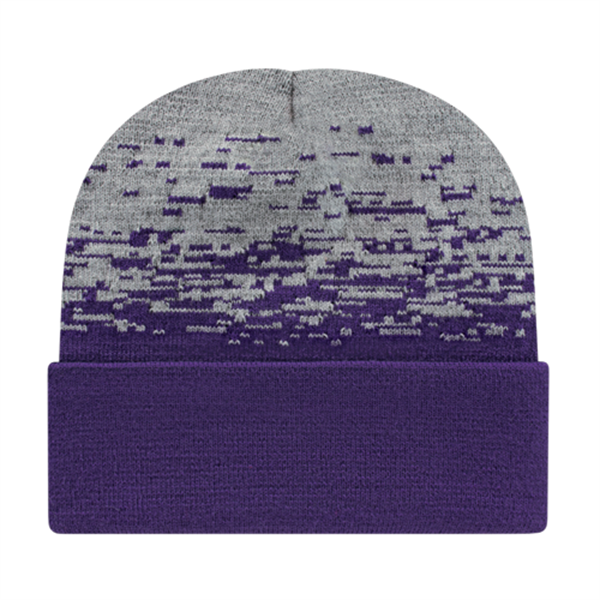 Static Pattern Knit Cap With Cuff - Static Pattern Knit Cap With Cuff - Image 18 of 18