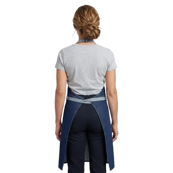 12oz Cotton Denim Kitchen Apron w/ front straps & 3 Pockets