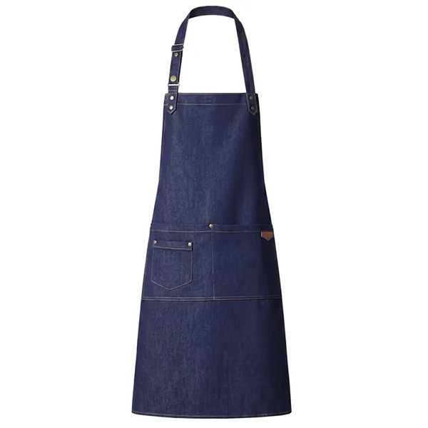 12 oz. Denim Kitchen Aprons w/ Adjustable straps & 3 Pockets