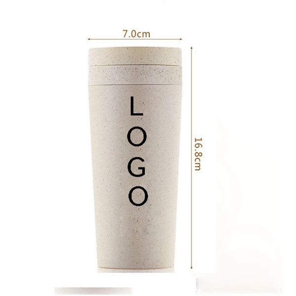 Wheat Straw Mug Double Layer Thermos Cup - Wheat Straw Mug Double Layer Thermos Cup - Image 0 of 2