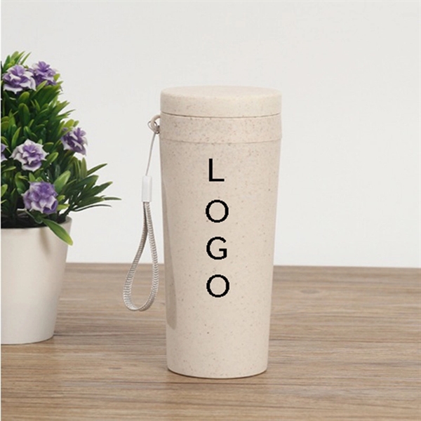 Wheat Straw Mug Double Layer Thermos Cup - Wheat Straw Mug Double Layer Thermos Cup - Image 1 of 2