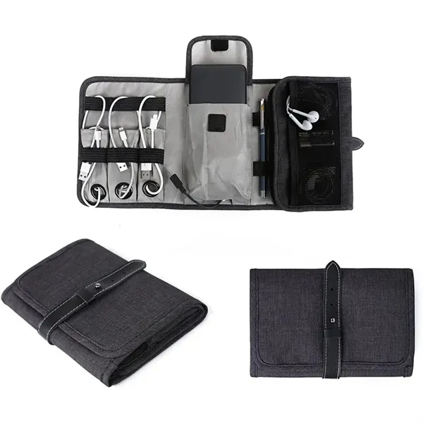 Custom Portable Compact Travel Electronics Organizer Bag