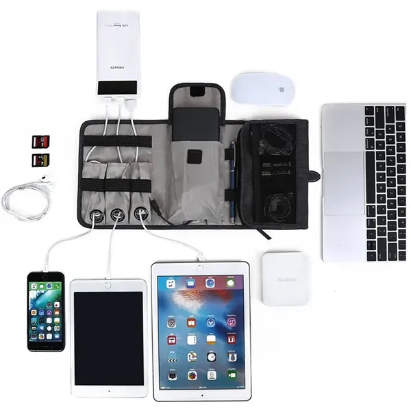 Custom Portable Compact Travel Electronics Organizer Bag