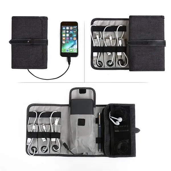 Custom Portable Compact Travel Electronics Organizer Bag