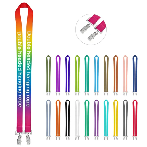 3/4" Full Color Double Ended Polyester Lanyard