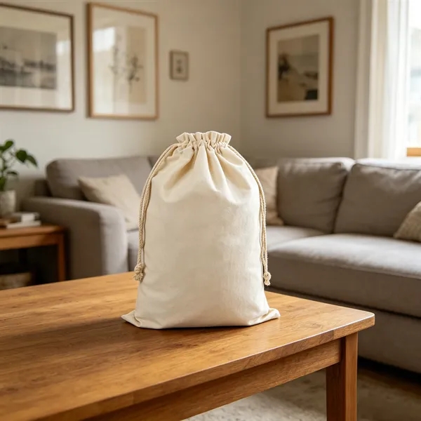 Large Cotton Drawstring Bag Organizer 19"x14"