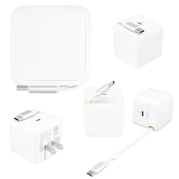 Custom 35W ETL Listed A/C Adapter With Retractable Cable