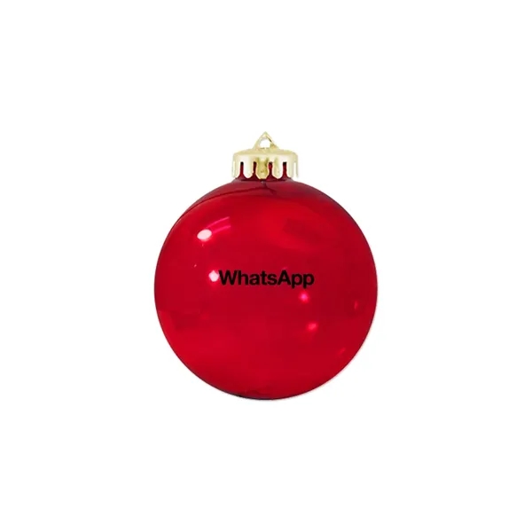 3 1/4" USA-Made Round Glossy Shatterproof Ornament