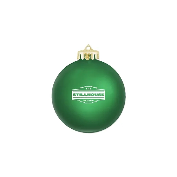 3 1/4" Satin Finish Round Shatterproof Ornament