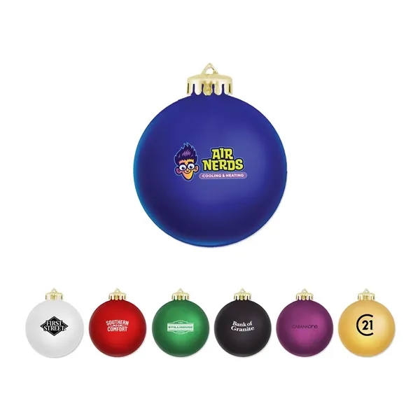 3 1/4" Satin Finish Round Shatterproof Ornament