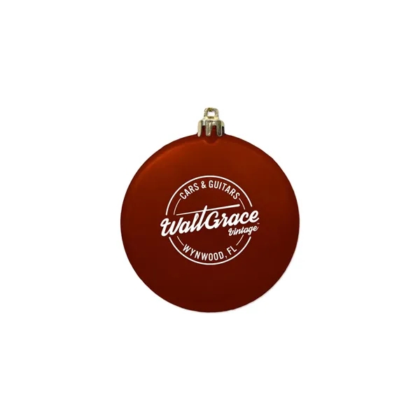 3" Satin Finish Flat Shatterproof Ornament