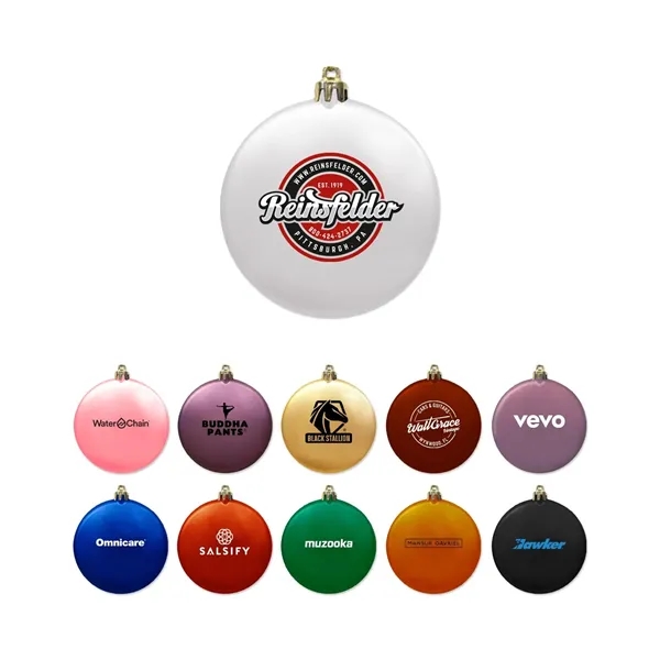 3" Satin Finish Flat Shatterproof Ornament
