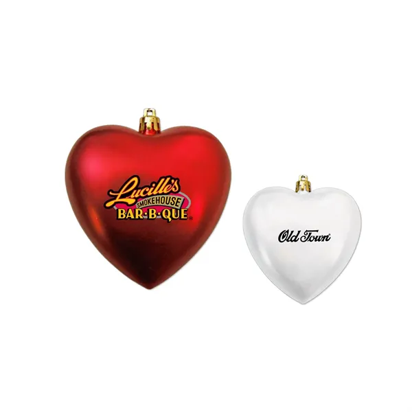 4" Satin Finish Heart Shaped Shatterproof Ornament