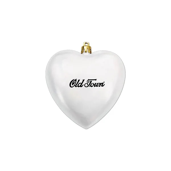 4" Satin Finish Heart Shaped Shatterproof Ornament
