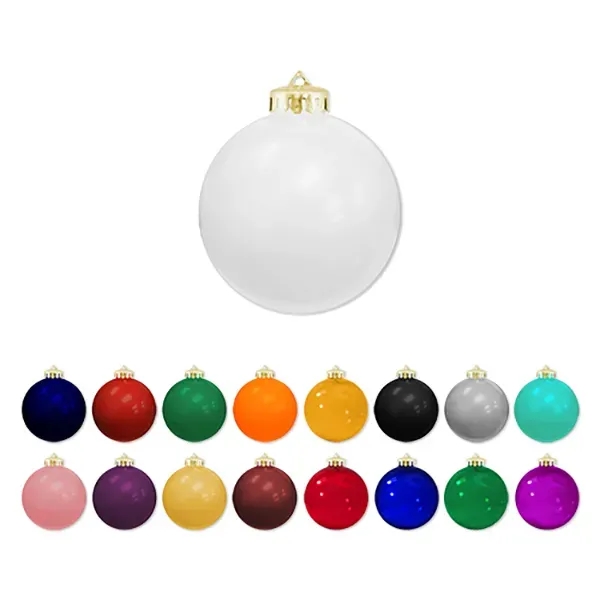 3 1/4" USA-Made Round Glossy Shatterproof Ornament