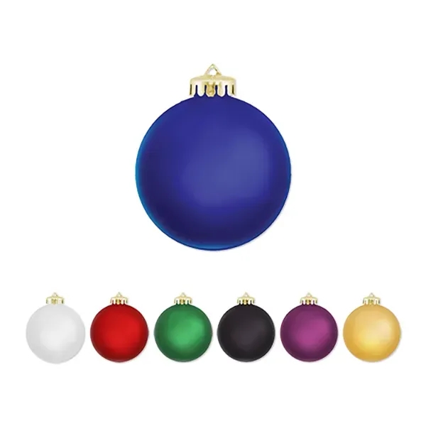 3 1/4" Satin Finish Round Shatterproof Ornament