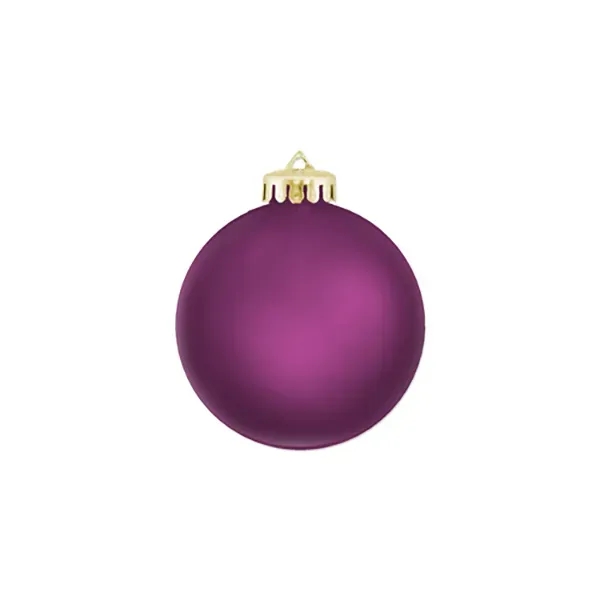 3 1/4" Satin Finish Round Shatterproof Ornament