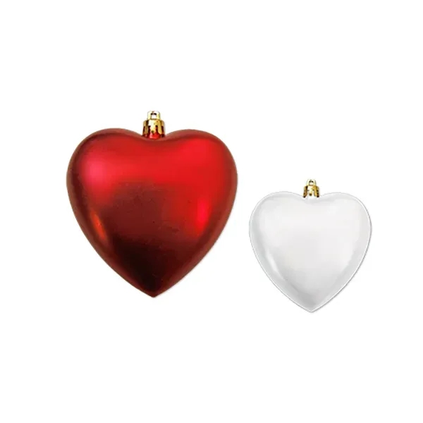 4" Satin Finish Heart Shaped Shatterproof Ornament