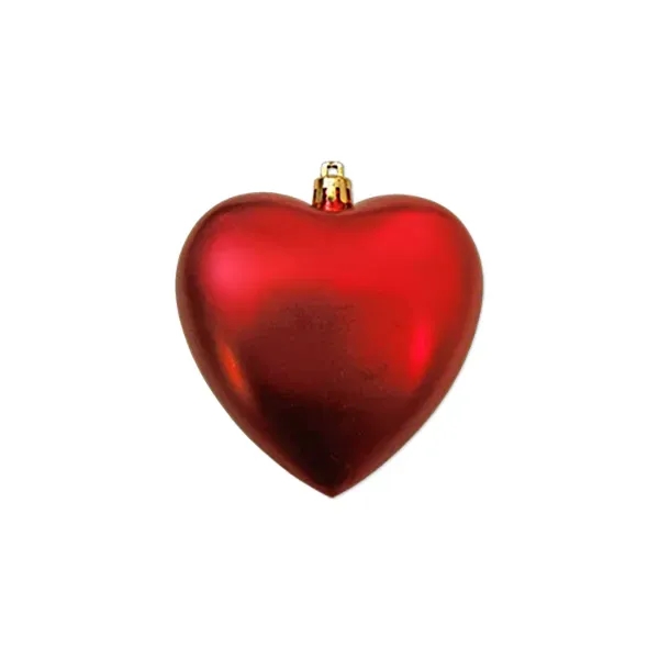 4" Satin Finish Heart Shaped Shatterproof Ornament