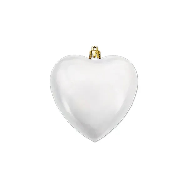 4" Satin Finish Heart Shaped Shatterproof Ornament